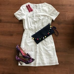 Anthropologie white cotton dress