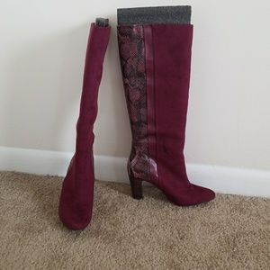 Purple high long boots