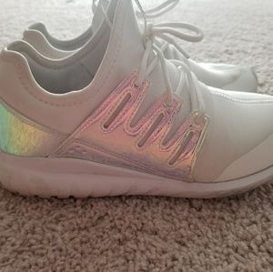 Adidas tubular iridescent shoes