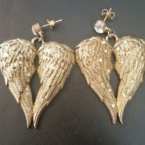 Betsey Johnston Angel wing earrings