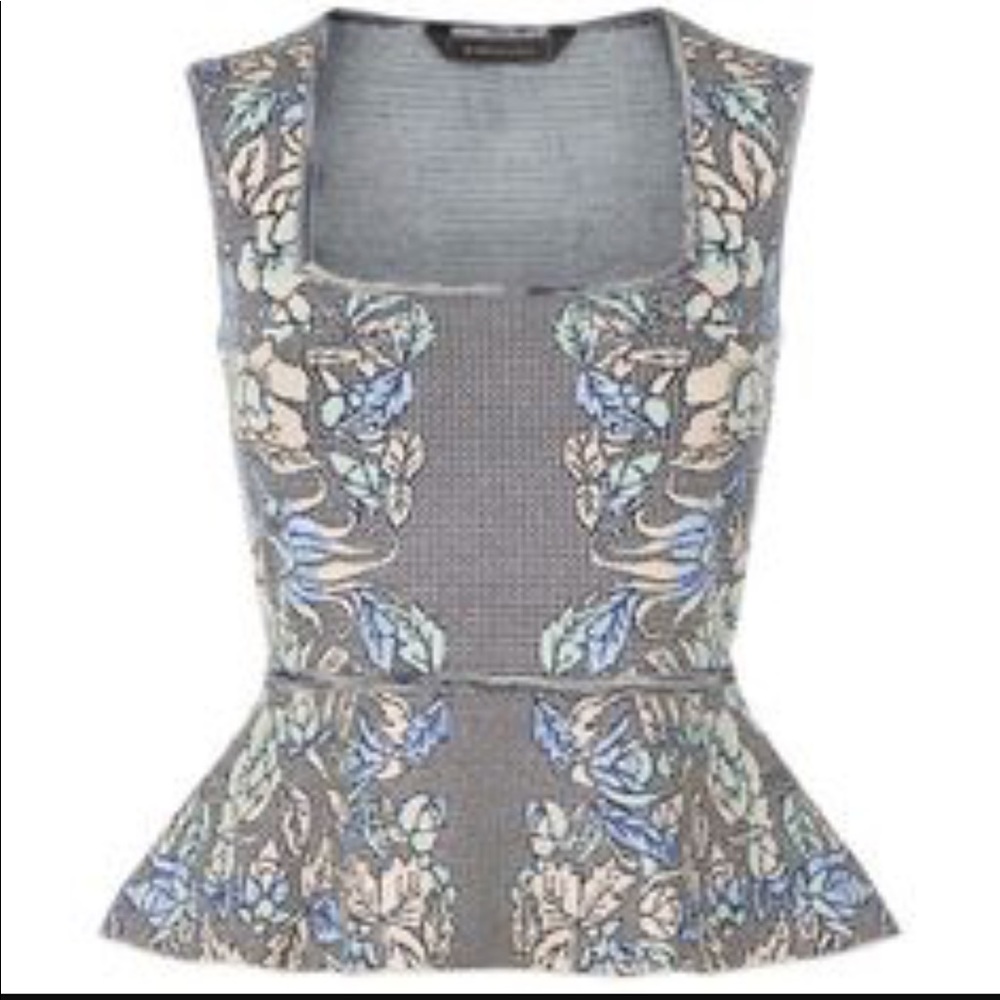Peplum Jacquard top