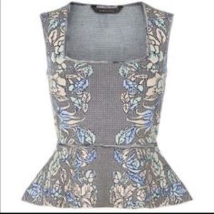 Peplum Jacquard top