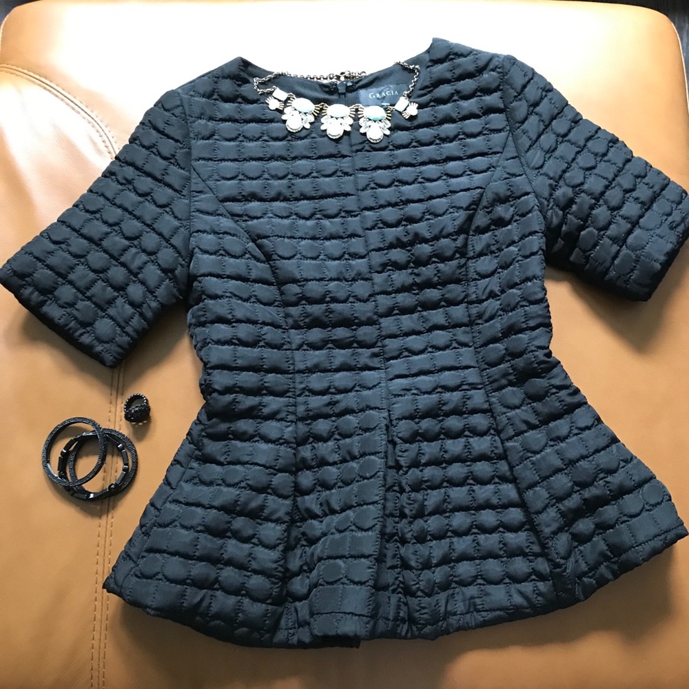 Garcia quilted peplum top