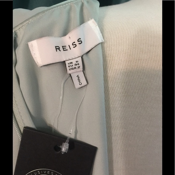 Reiss sage green classy lace dress. - Picture 4 of 4