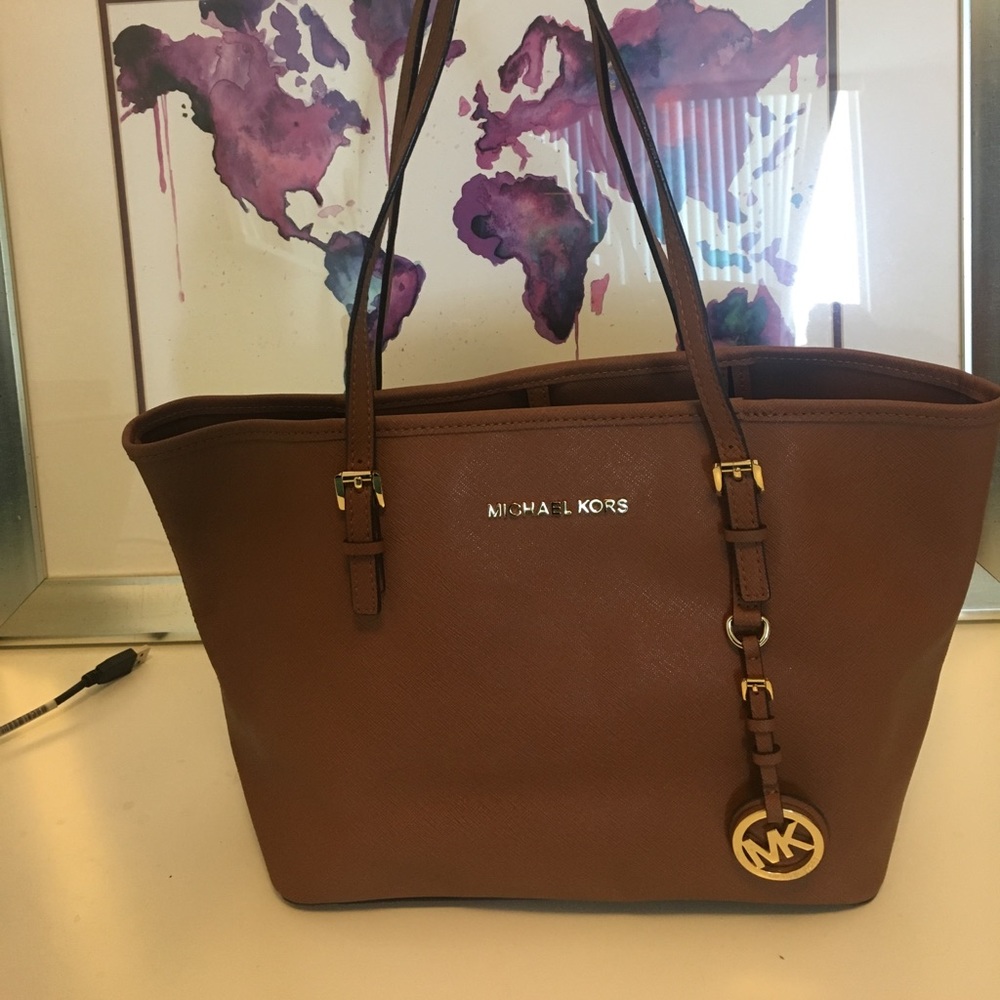 Michael Kors Tan Brown Safiano Leather Tote Bag