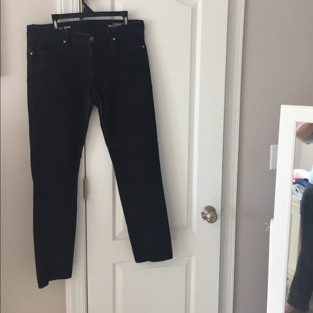 Black corduroy pants