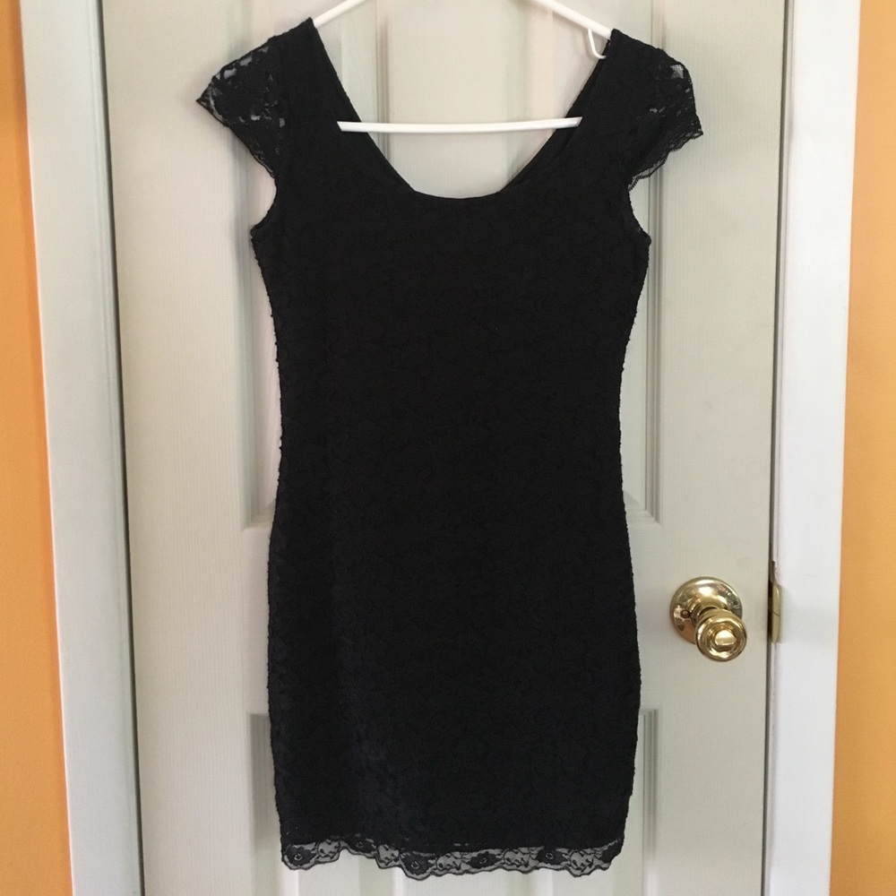 H&M Black Lace Mini Dress