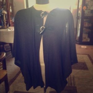 Winter/Fall shawl with 2 buttons.