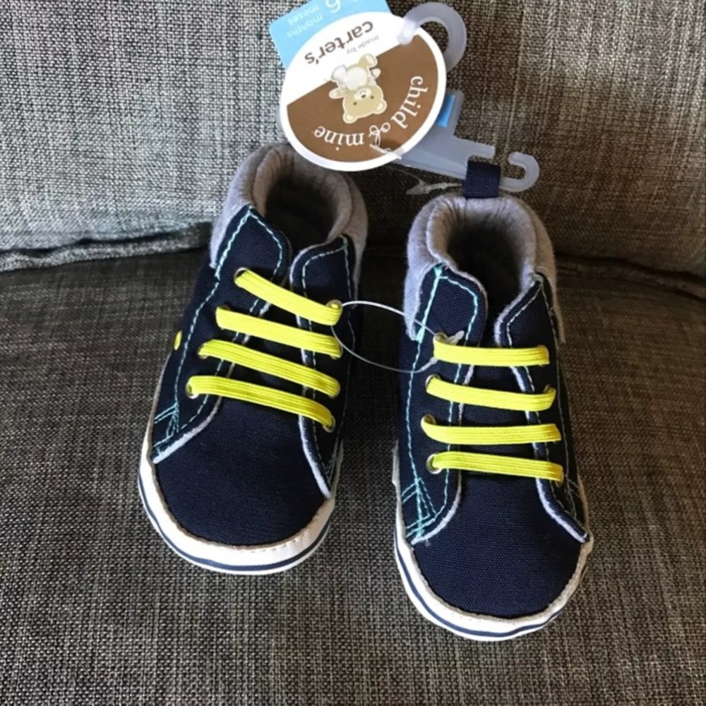 Carters child of mine Dark Blue soft sole shoes