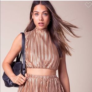 Two piece crop top and shorts