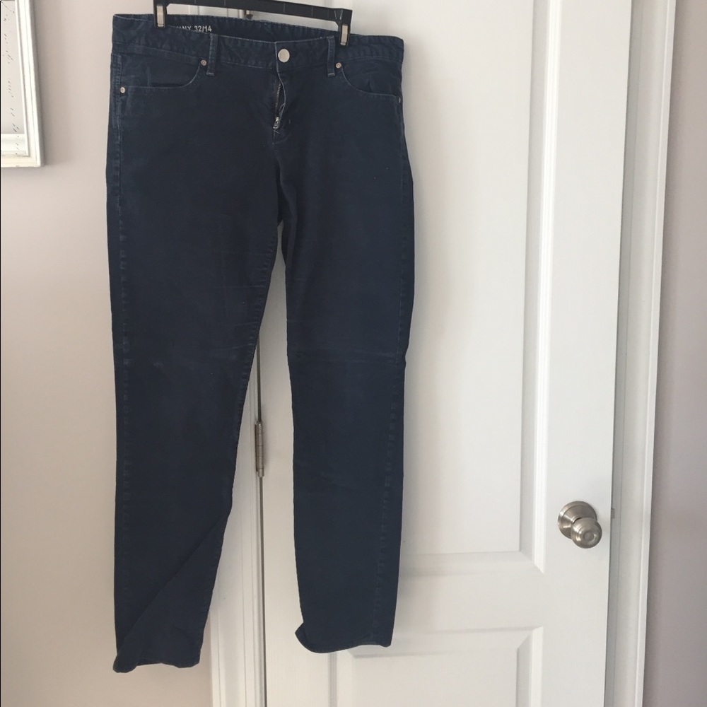 Navy blue corduroy pants