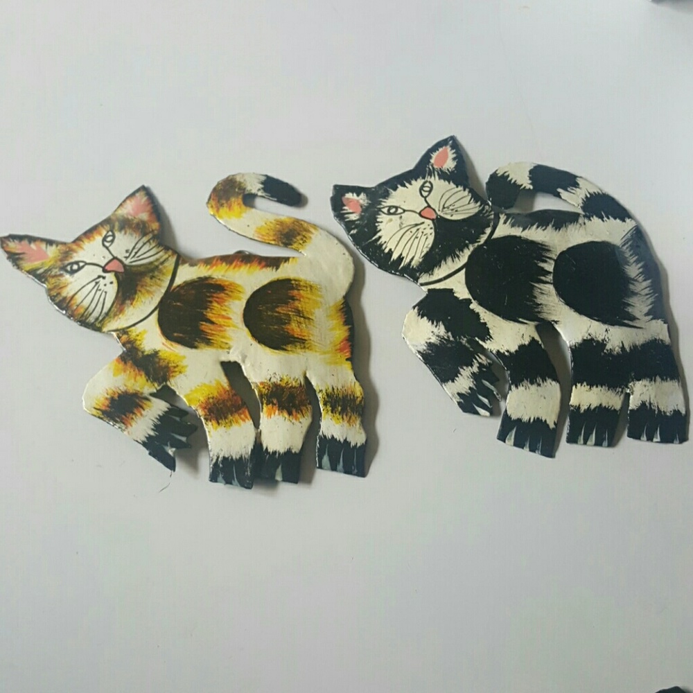 Set of 2 Cats ,Metal Art Home decor