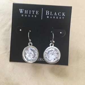 White House Black Market silver diamond earrings