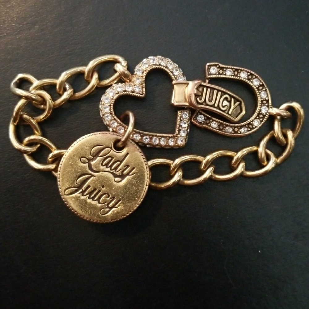 Gold charm bracelet