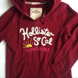 Hollister So Cal Sweatshirt Maroon GUC Size Large