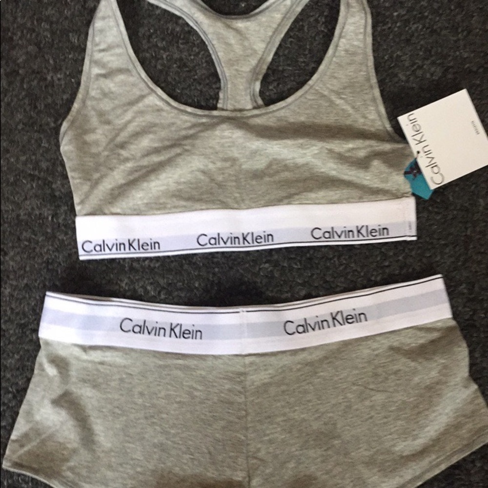 Calvin Klein bralette and boy shorts