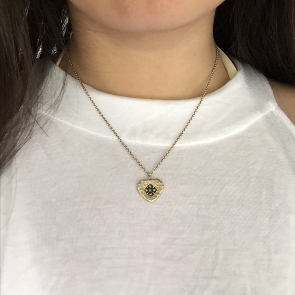 Joanne Jospeh gold heart necklace