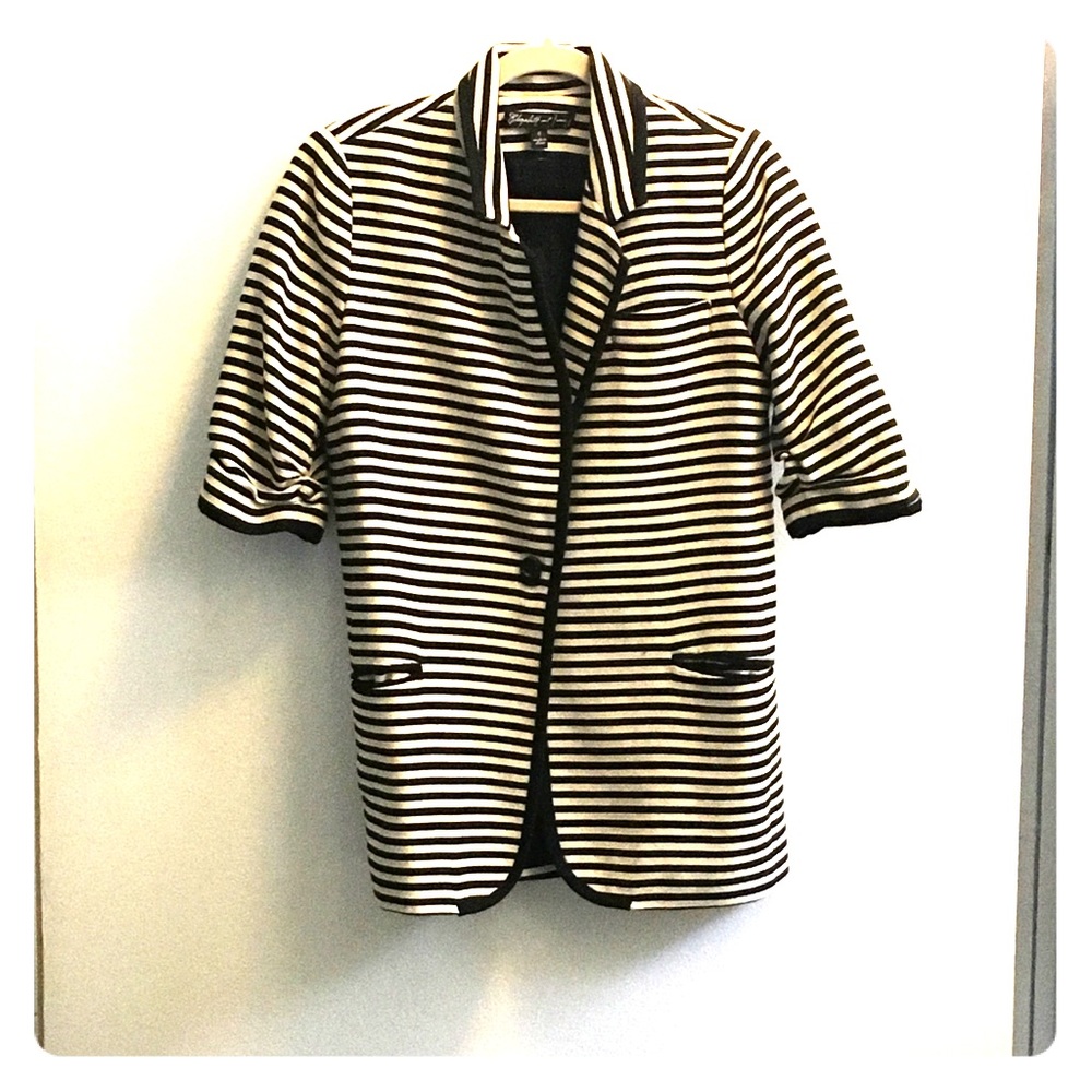 Elizabeth and James striped longline blazer