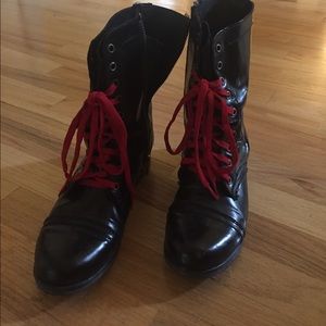 Steve Madden Black Combat Boots