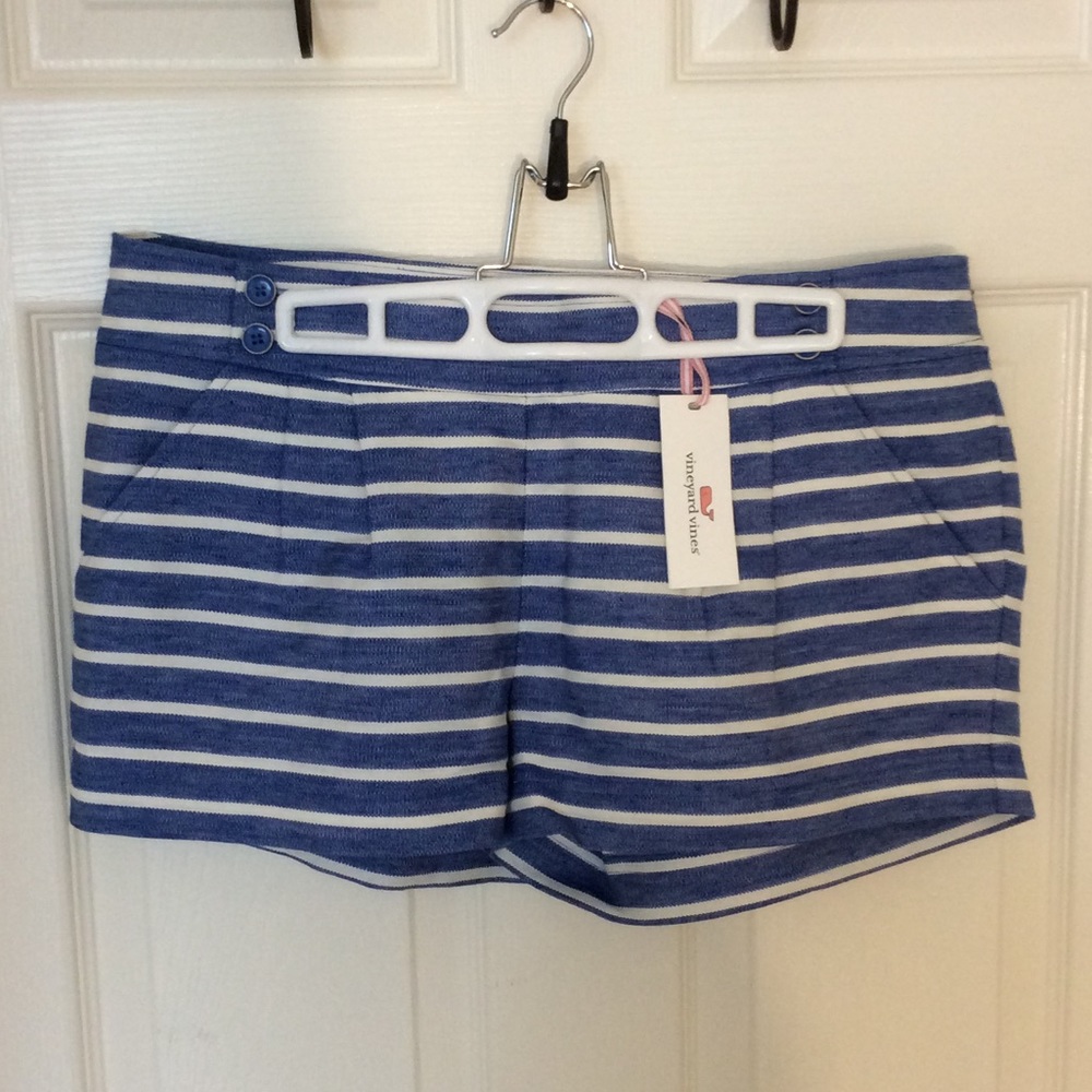 Vineyard Vines Cotton Linen Stripe Shorts