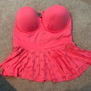 Hot Pink Tankini Bathing Suit Top