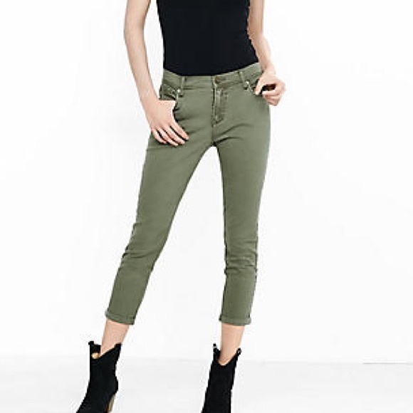 cropped jean leggings