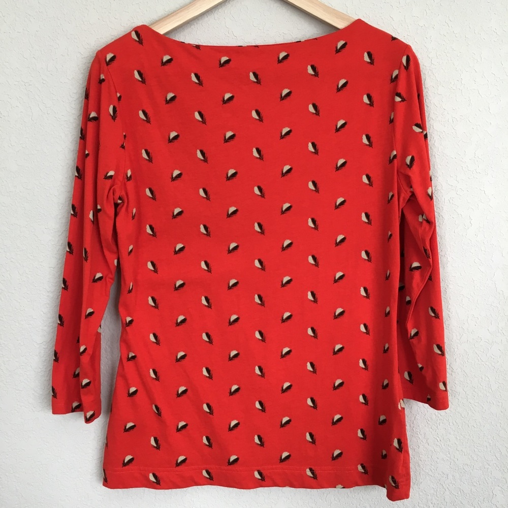 Red 3/4 Sleeve Boatneck Shirt | L.L. Bean