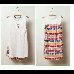 Porridge White and Multicolor Tank