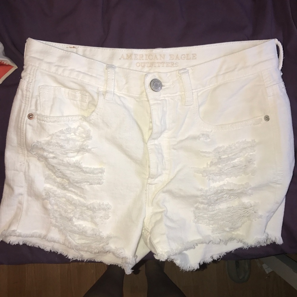 American Eagle Distressed High Waisted Shorts
