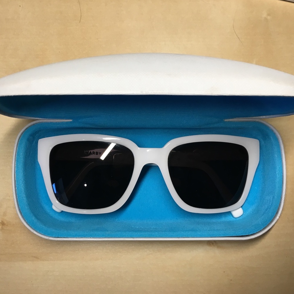 Warby Parker x goop white Spence sunglasses
