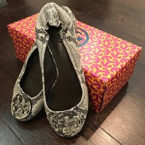 Tory Burch Snakeskin Flats