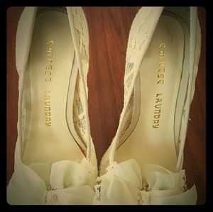 Chinese Laundry Ivory Lace shoes