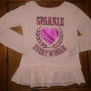 Girls size 8 pink long sleeve shirt