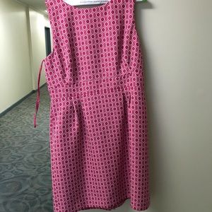 Tahari hot pink jacquard dress size 14