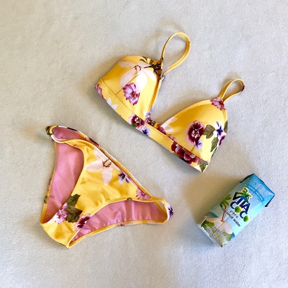 Yellow Floral Bikini - Picture 4 of 8