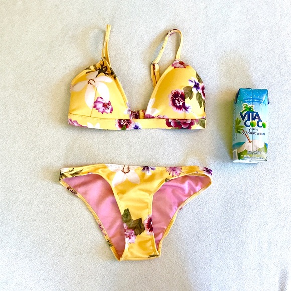 Yellow Floral Bikini - Picture 5 of 8