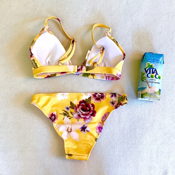 Yellow Floral Bikini - Picture 6 of 8