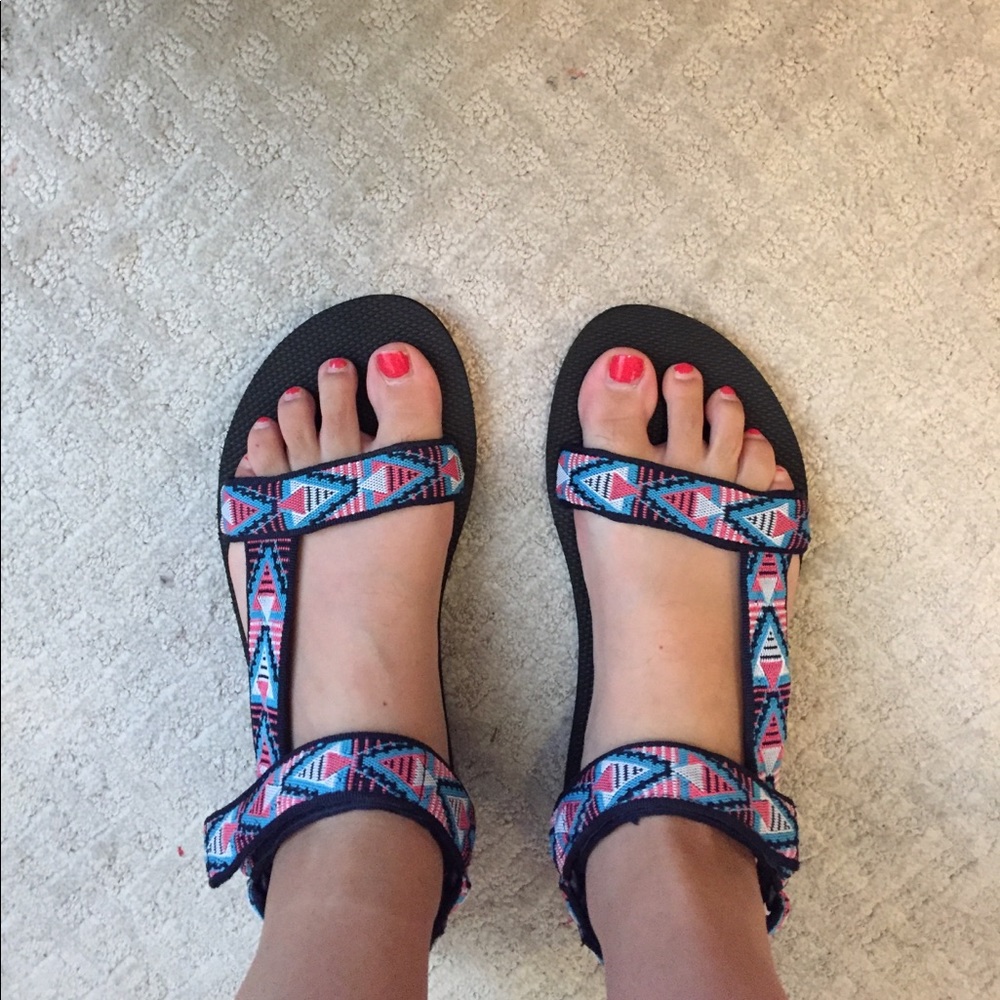 Velcro strapped sandals