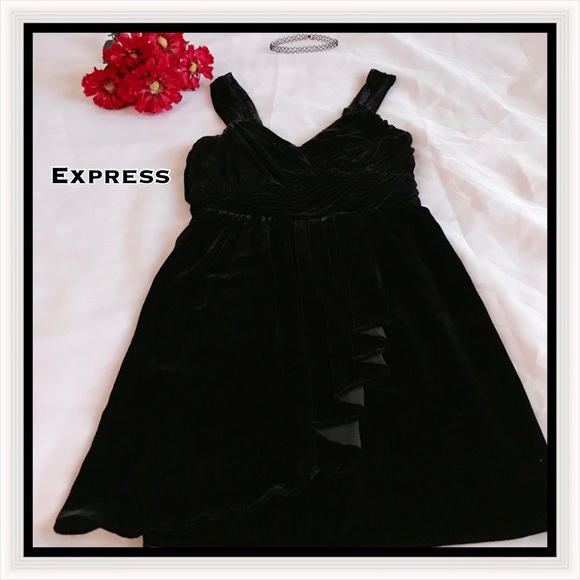 Little Black Velvet Dress by EXPRESS - Picture 3 of 6