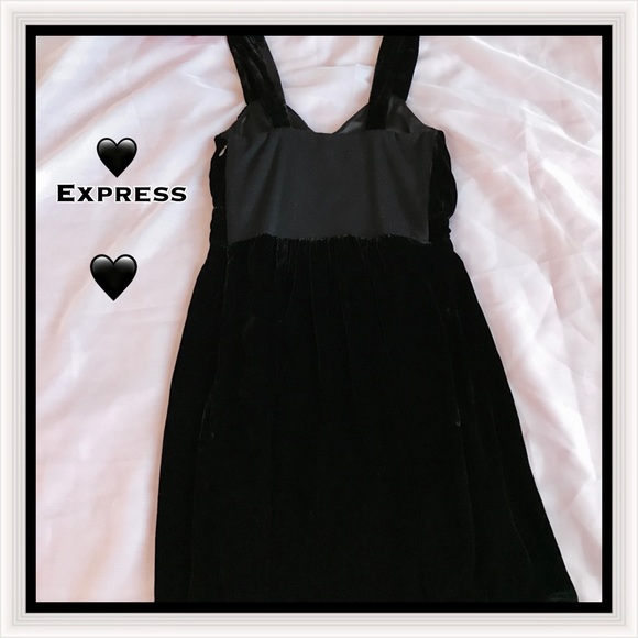 Little Black Velvet Dress by EXPRESS - Picture 4 of 6