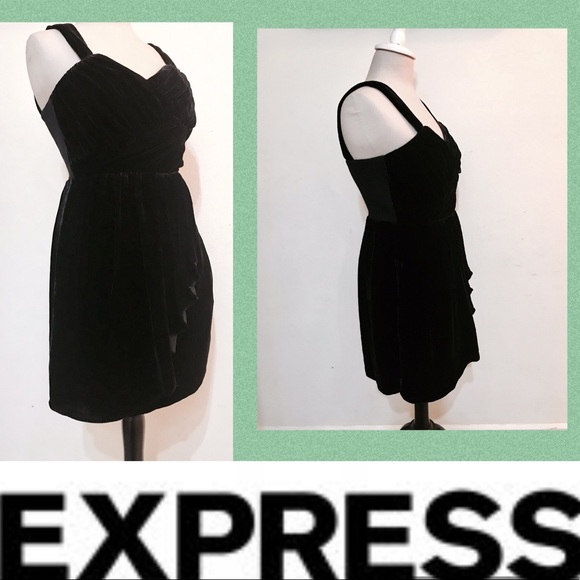 Little Black Velvet Dress by EXPRESS - Picture 2 of 6