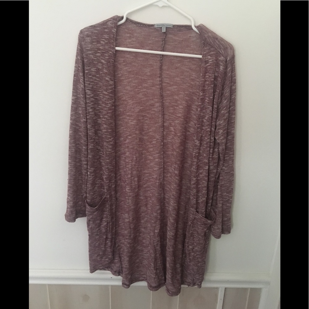 Heathered wine cardigan *being donated soon*