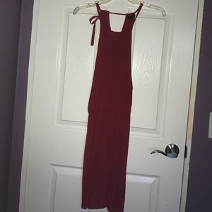 Little red dress with tie string top