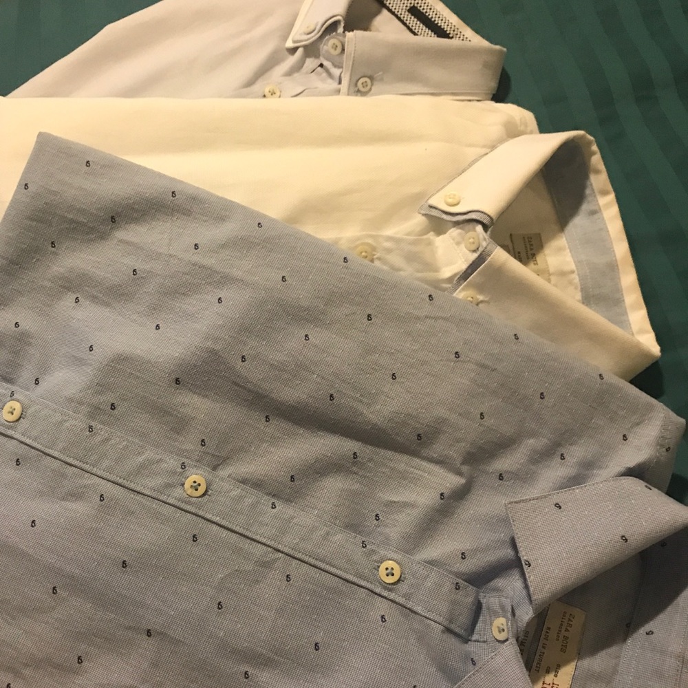 Zara boys dress shirts euc