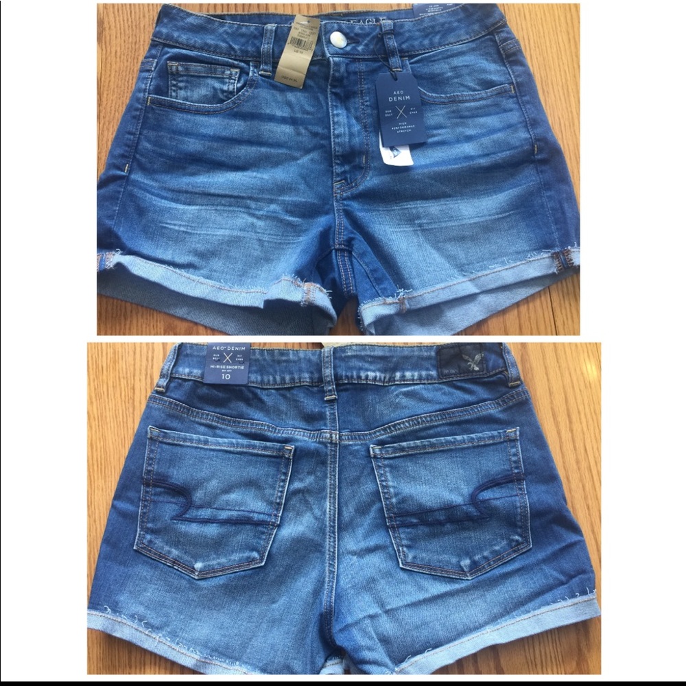 NET💗 AEO Denim Hi-Rise Shorts with Super Stretch