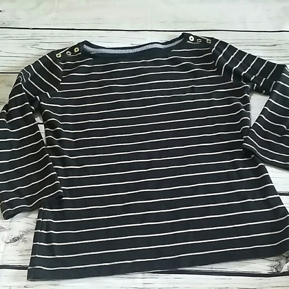 Nautica 3/4 sleeve striped top