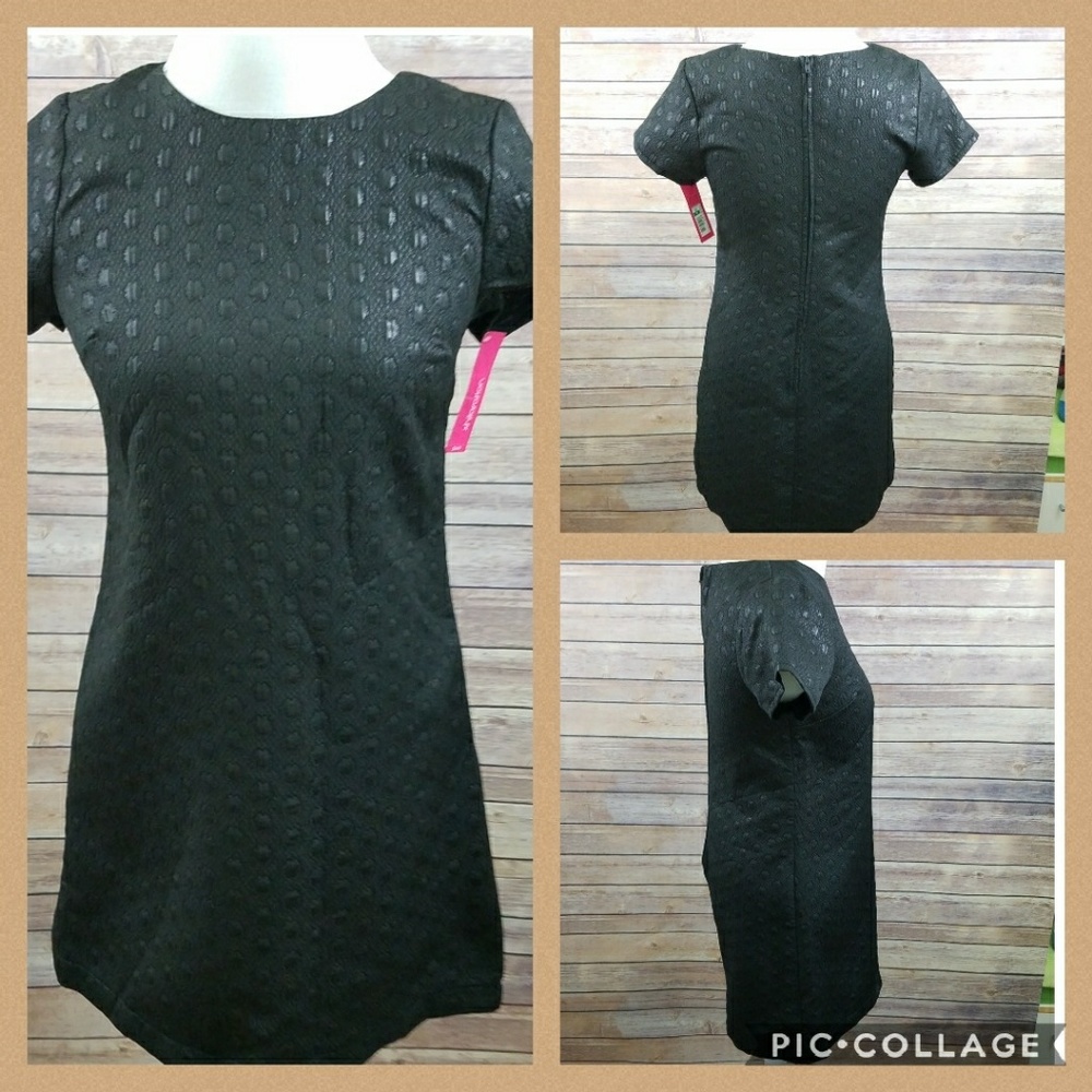 XHILIRATION Black on Black Cocktail Dress Size M