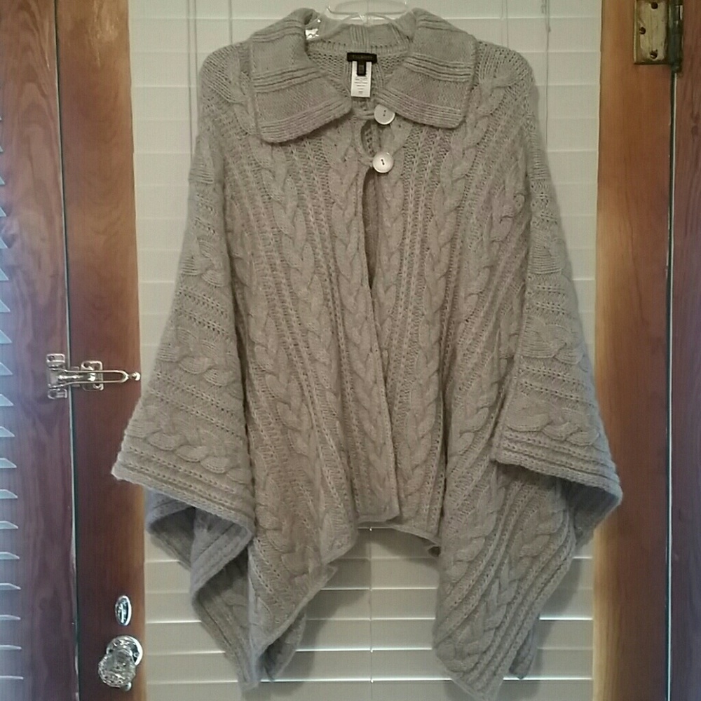 Cable Knit Poncho