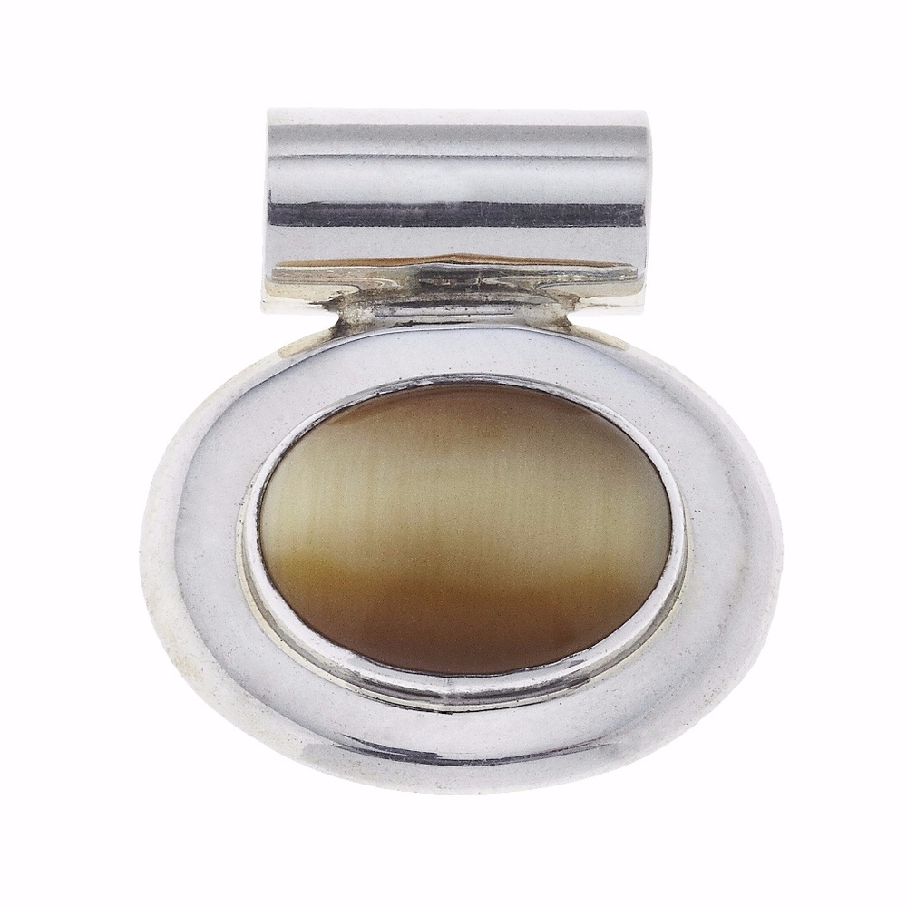 Kele & Co Cats Eye Pendant in .925 Sterling Silver