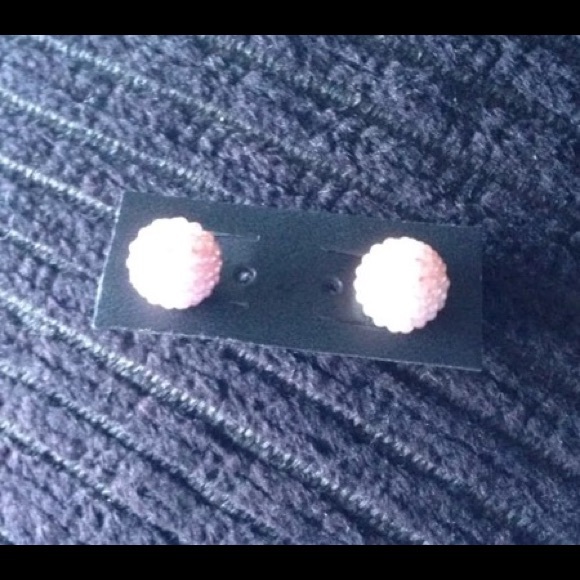 925 silver pink earrings - Picture 1 of 2